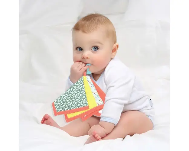 Jucarie dentitie cu paturica pathwork BabyJem, Diverse culori