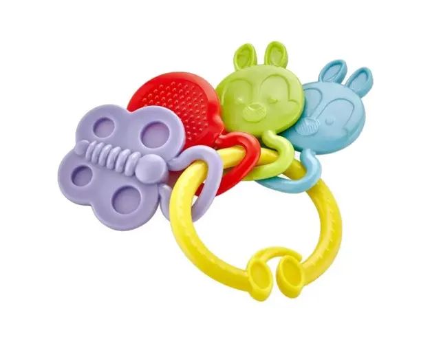 Jucarie dentitie Rattle Teether BabyJem, Galben