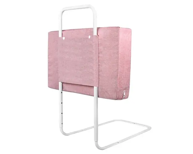 Mini-Bumper protectie pat, 50(L)x28(H) cm, Roz pastel