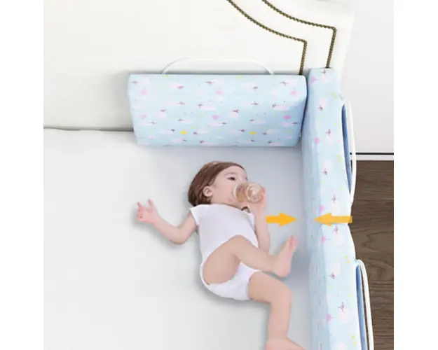 Bumper protectie pat, 50x28 cm, Turcoaz