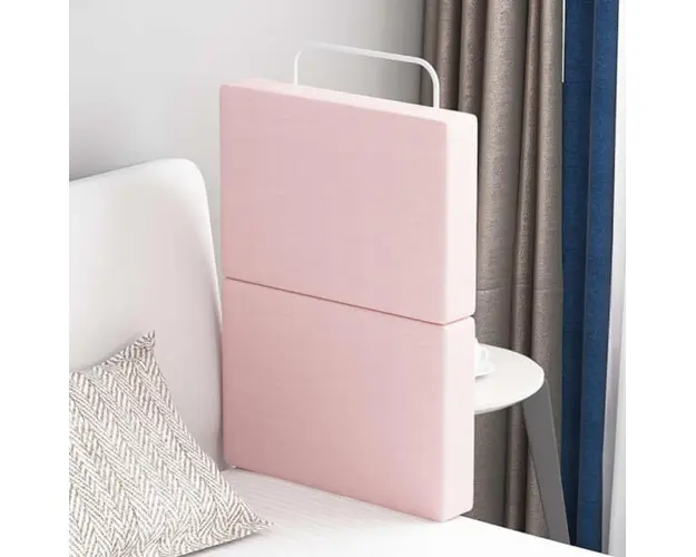 Mini-Bumper protectie pat, 50(L)x56(H) cm, Roz pastel