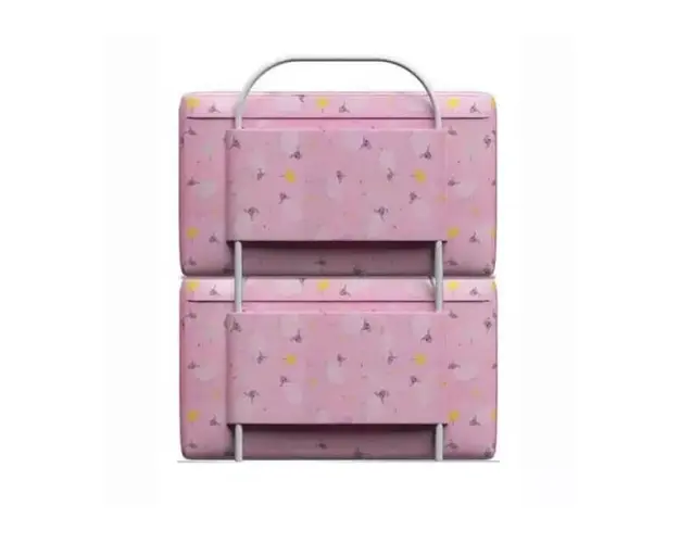 Mini-Bumper protectie pat, 60(L)x56(H) cm, Roz