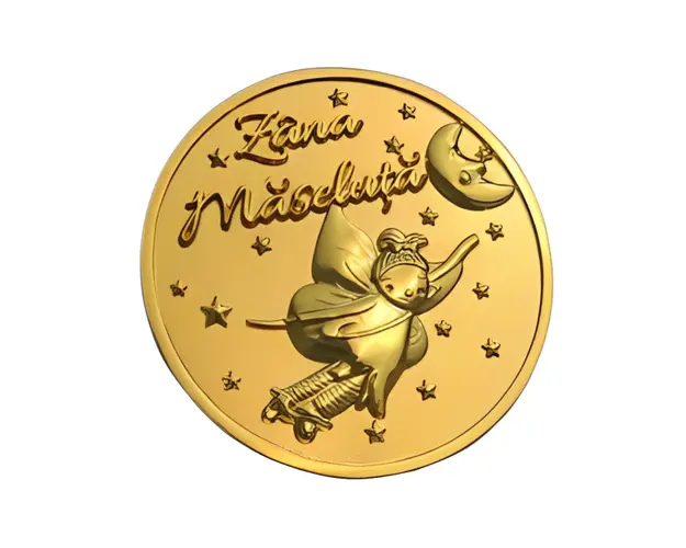 Moneda pentru copii de la Zana Maseluta, amintire primul dintisor de lapte pierdut, Empria