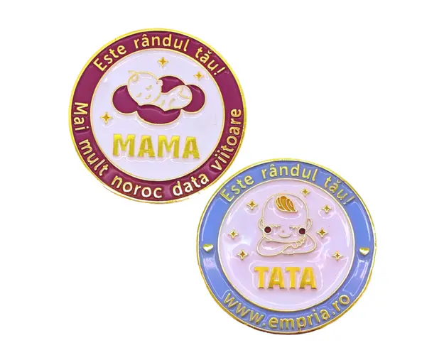Moneda cine il schimba pe bebe, in cutie de cadou elegant pentru parinti cu nou-nascuti, Empria, in romana