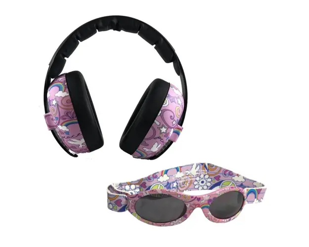 Pachet Combo, Casti Antifonice Banz copii + Ochelari de Soare Protectie UV, 3 - 36 luni, Peace