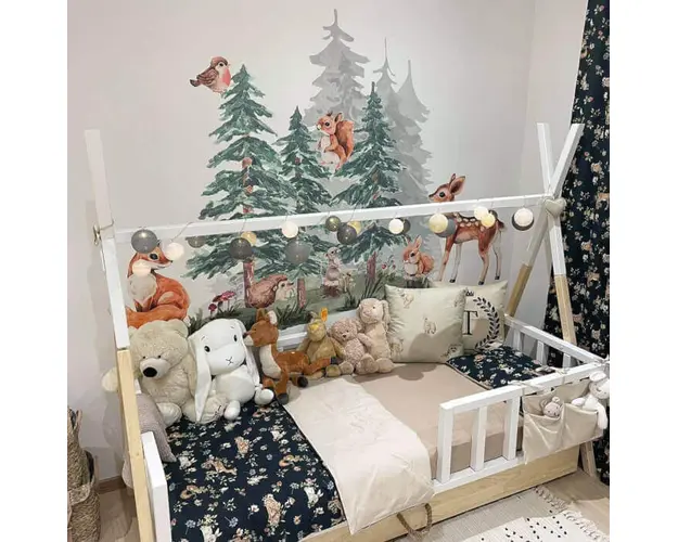 Padure Plina de Animale - Stickere pentru Pereti pentru Copii 2, H 162 x l 213 cm