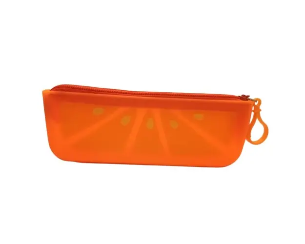 Penar din silicon moale, inchidere cu fermoar, Empria, Portocaliu