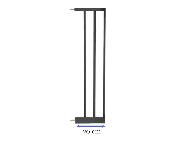 Prelungire poarta de siguranta, 20 cm, Negru