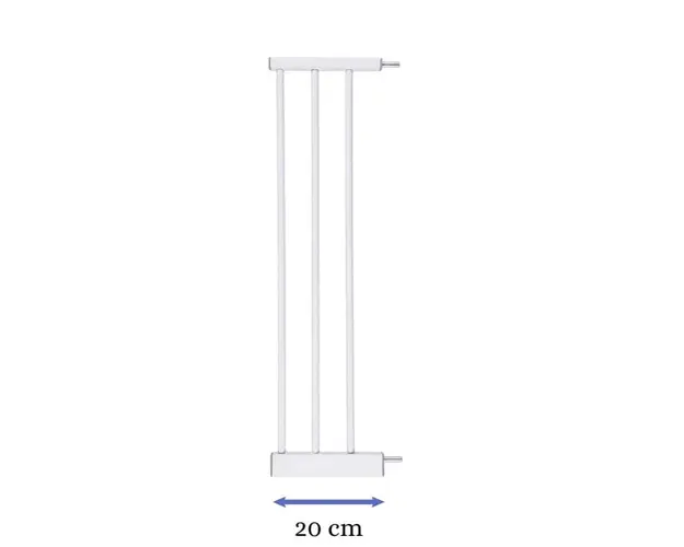 Prelungire poarta de siguranta, 20 cm, Alb mat
