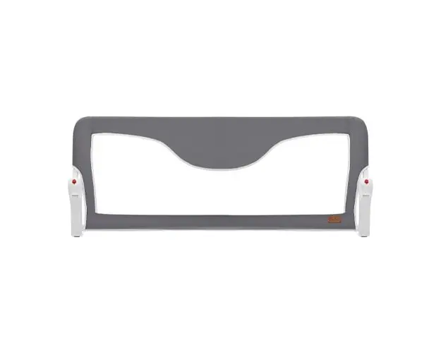 Protectie laterala pentru patut BabyJem, 120 cm, Gri