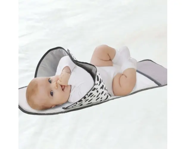 Saltea de infasat pliabila cu sistem siguranta bebelusi Vacuta, BabyJem