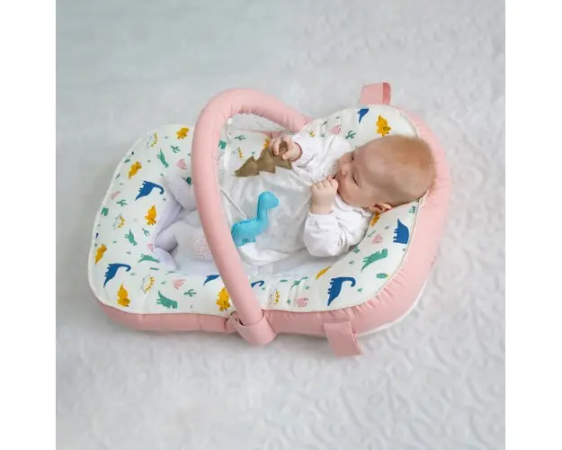 Saltea multifunctionala Sit and Play cu bara jucarii, model Dino