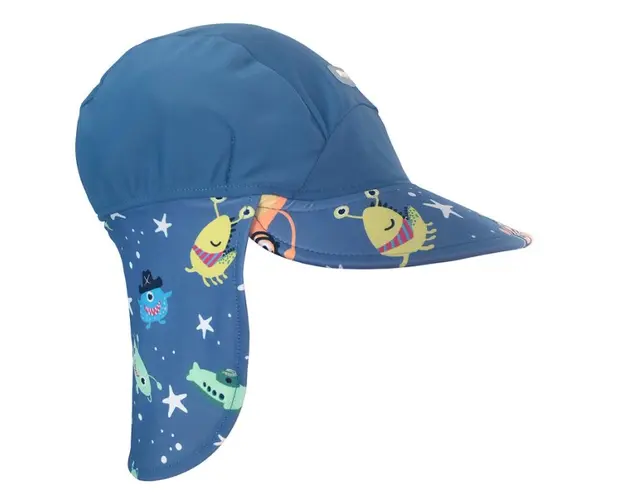 Sapca cu Protectie Ceafa, pentru bebelusi si copii, UPF50+, Monster, Marimea M