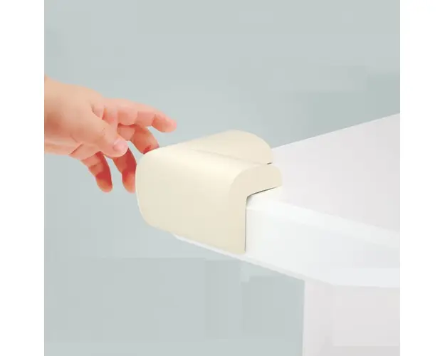 Set 4 bucati groase protectii colturi mobilier, 3.5x1.2x5.5 cm, Diverse culori