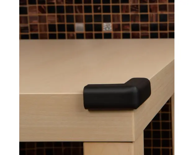 Set 4 bucati subtiri protectii colturi mobilier, 2.3x0.7x5 cm, Negru