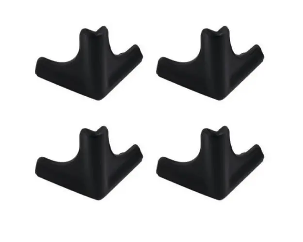 Set 4 protectii colt in trei laturi, 4.5x1.4x0.3 cm, silicon, Diverse culori