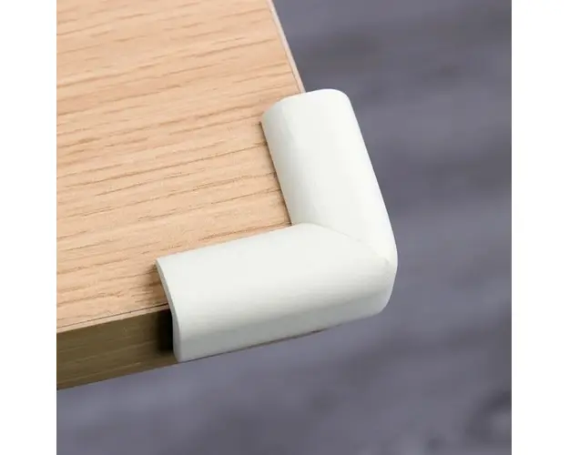 Set 6 bucati subtiri protectii colturi mobilier, 2.3x0.7x5 cm, Alb Fildes
