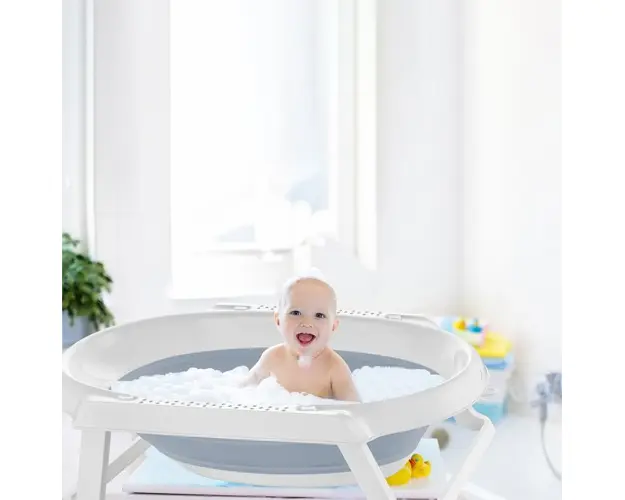 Set de baie cu 5 piese si cadita pliabila bebe Babyjem, Diverse culori