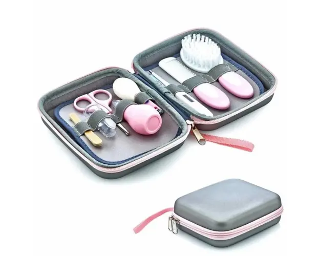 Set ingrijire bebelusi cu 9 piese BabyJem Grooming Set, Roz