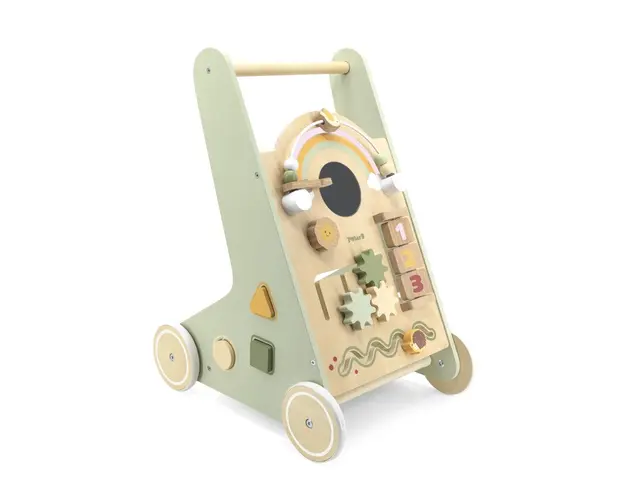 Antemergator cu activitati PolarB Viga Montessori verde