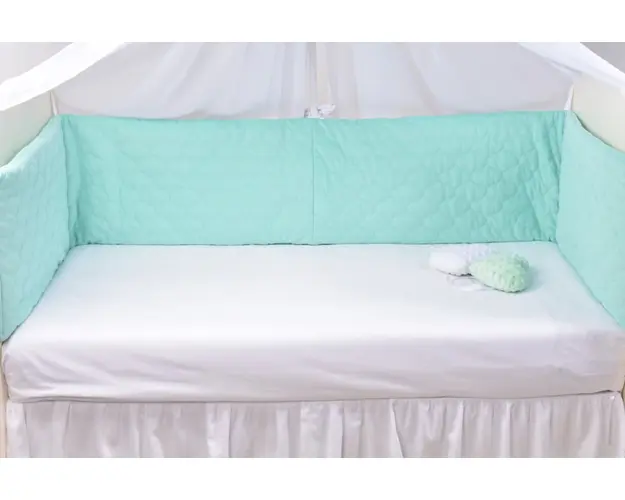 Aparatori groase velvet matlasat 360x33 cm culoarea verde menta