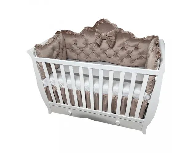 Aparatori matlasate din catifea Deseda Lux 120x60 cm bej