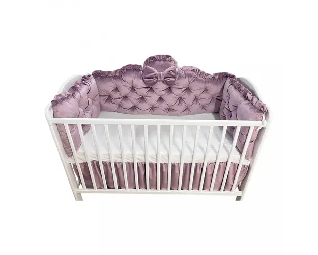 Aparatori matlasate din catifea Deseda Lux 120x60 cm lila pudrat