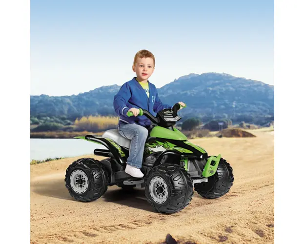 ATV Peg Perego Corral T-Rex 330W 12V Verde Negru