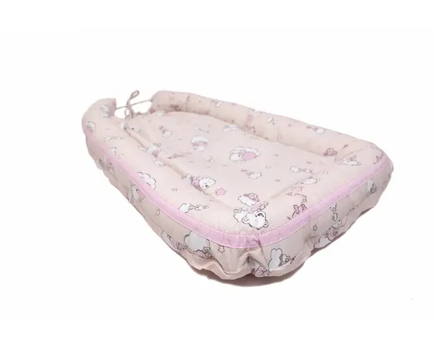 Baby Nest Ursuletul Martinica roz culcus bebelus pentru dormit reversibil multifunctional 100 x 60 cm