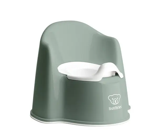 Olita cu protectie spate Potty Chair Deep BabyBjorn green