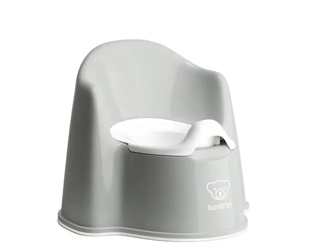 Olita cu protectie spate Potty Chair Grey White