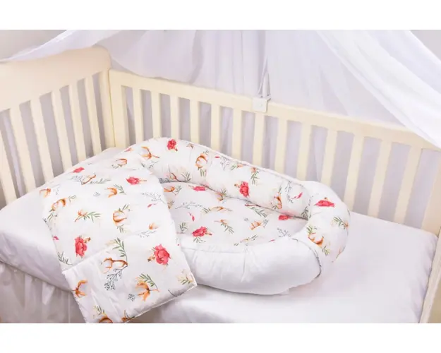 Babynest model flori de bumbac