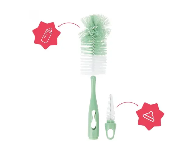 Perie de biberoane 2 in 1 verde Badabulle