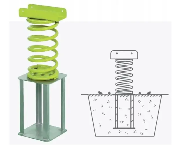 Balansoar pe arc pentru copii Elefant HDPE cu prindere in beton KBT