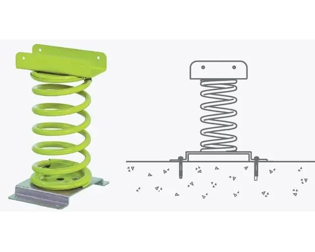 Balansoar pe arc pentru copii Elefant HDPE cu prindere pe beton KBT
