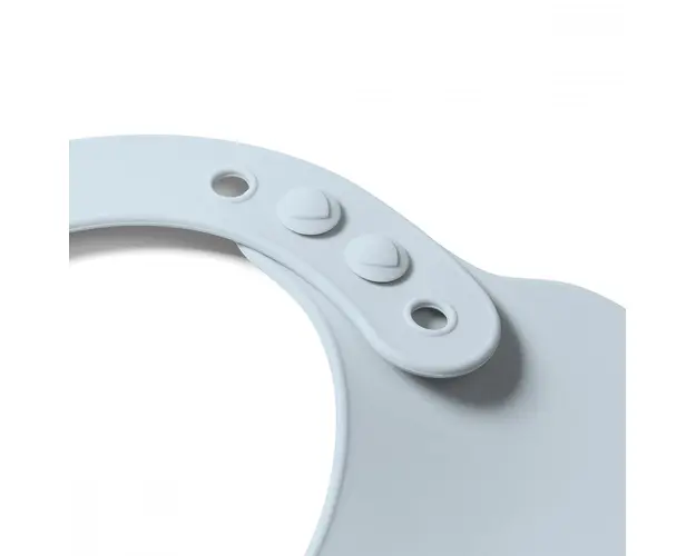Baveta Babyono din silicon ajustabila gri