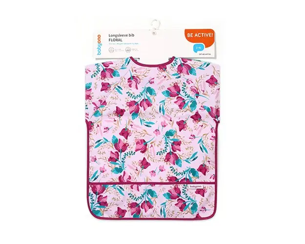Baveta Baby Ono cu maneca lunga model floral