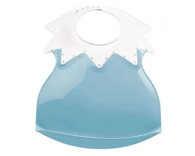 Baveta bebe ultra-soft ARLEQUIN Thermobaby Myosotis blue