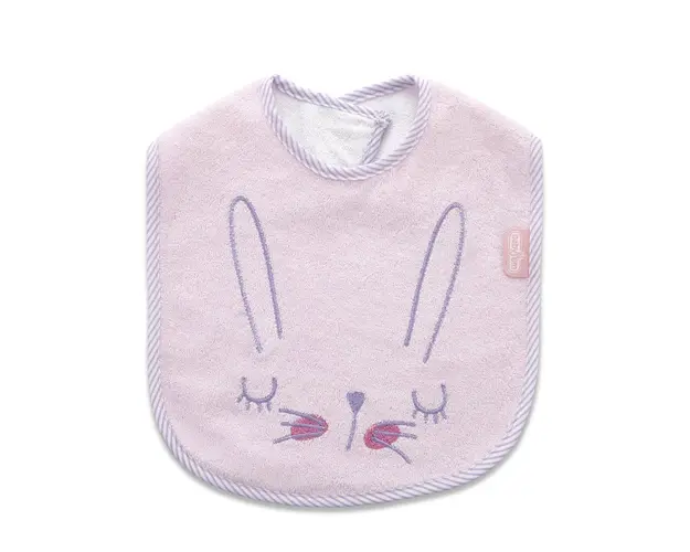 Baveta din bumbac BabyJem Cute animals Pink