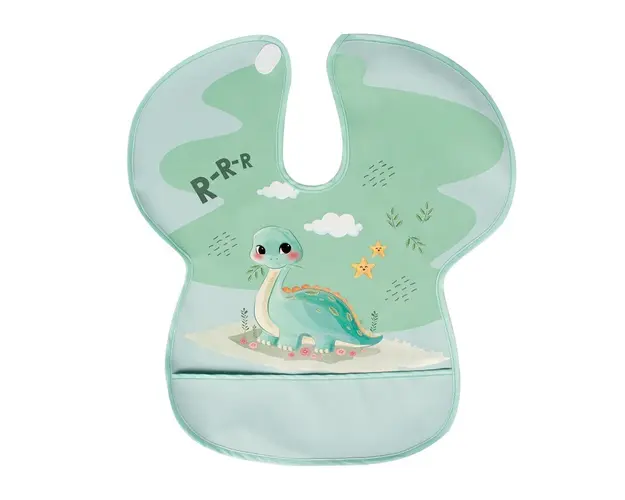 Baveta impermeabila cu protectii pentru umeri Baby Dinosaur