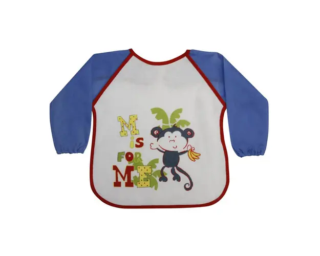 Baveta imprimata colorata cu manecute