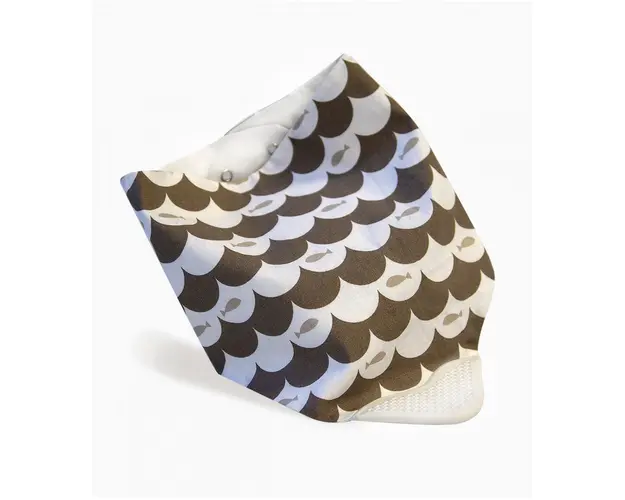 Baveta tip bandana cu jucarie dentitie BabyJem Beige