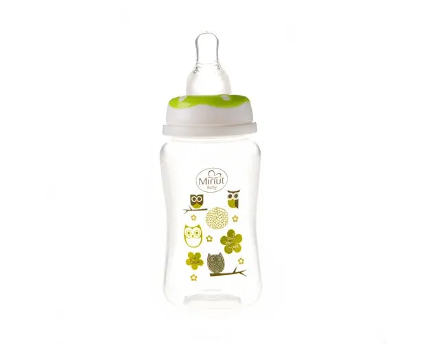 Biberon 125 ml si tetina silicon 0+ verde