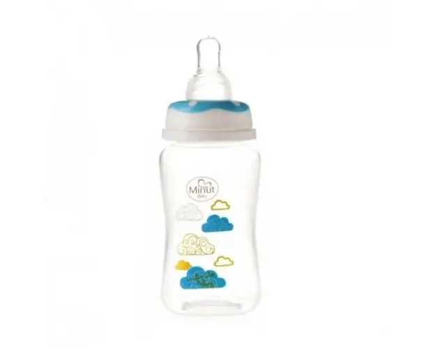 Biberon 125 ml si tetina silicon 0+ bleu