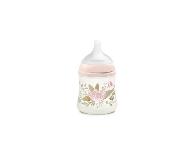 Biberon 150 ml tetina fiziologica SX Pro cu debit lent Premium roz gold