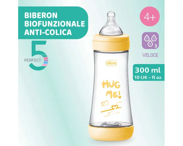 Biberon anti-colici Chicco Perfect5 BioFunctional PP 4 luni+
