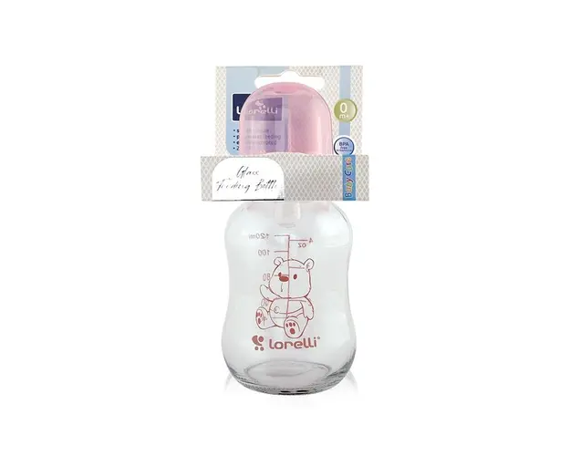 Biberon din sticla 120 ml Pink
