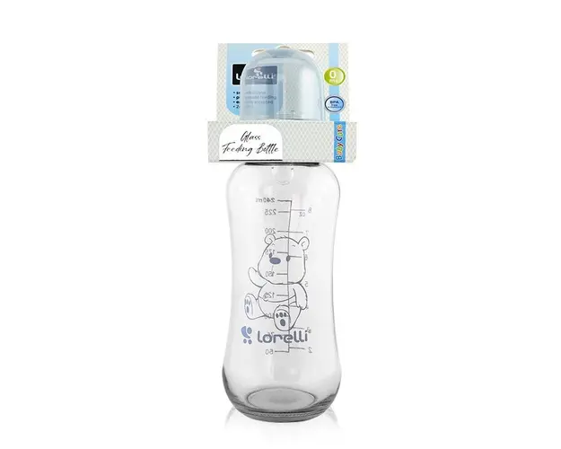 Biberon din sticla 240 ml Blue