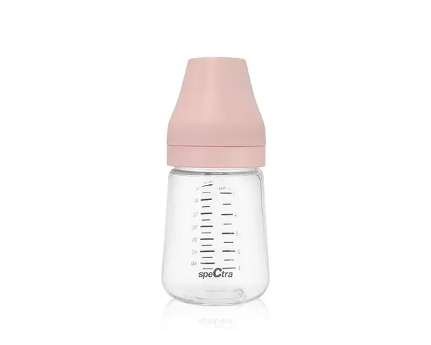 Biberon PA anticolici premium cu tetina S roz 160 ml