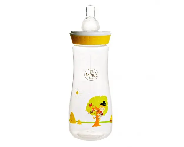 Biberon Pupaza din tei 250 ml Minut Baby 3+